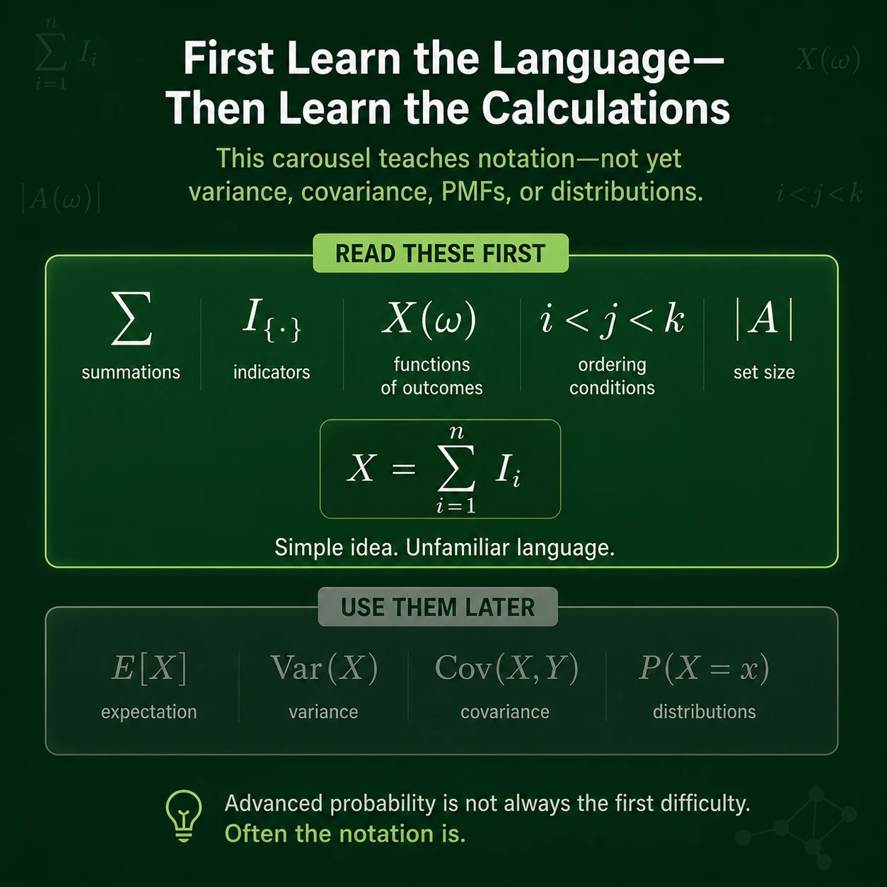 Variance needs dependence information. Variance of a sum contains individual variances and pairwise covariances. Independence makes covariance terms zero; without it, shared causes can increase or decrease total variability.