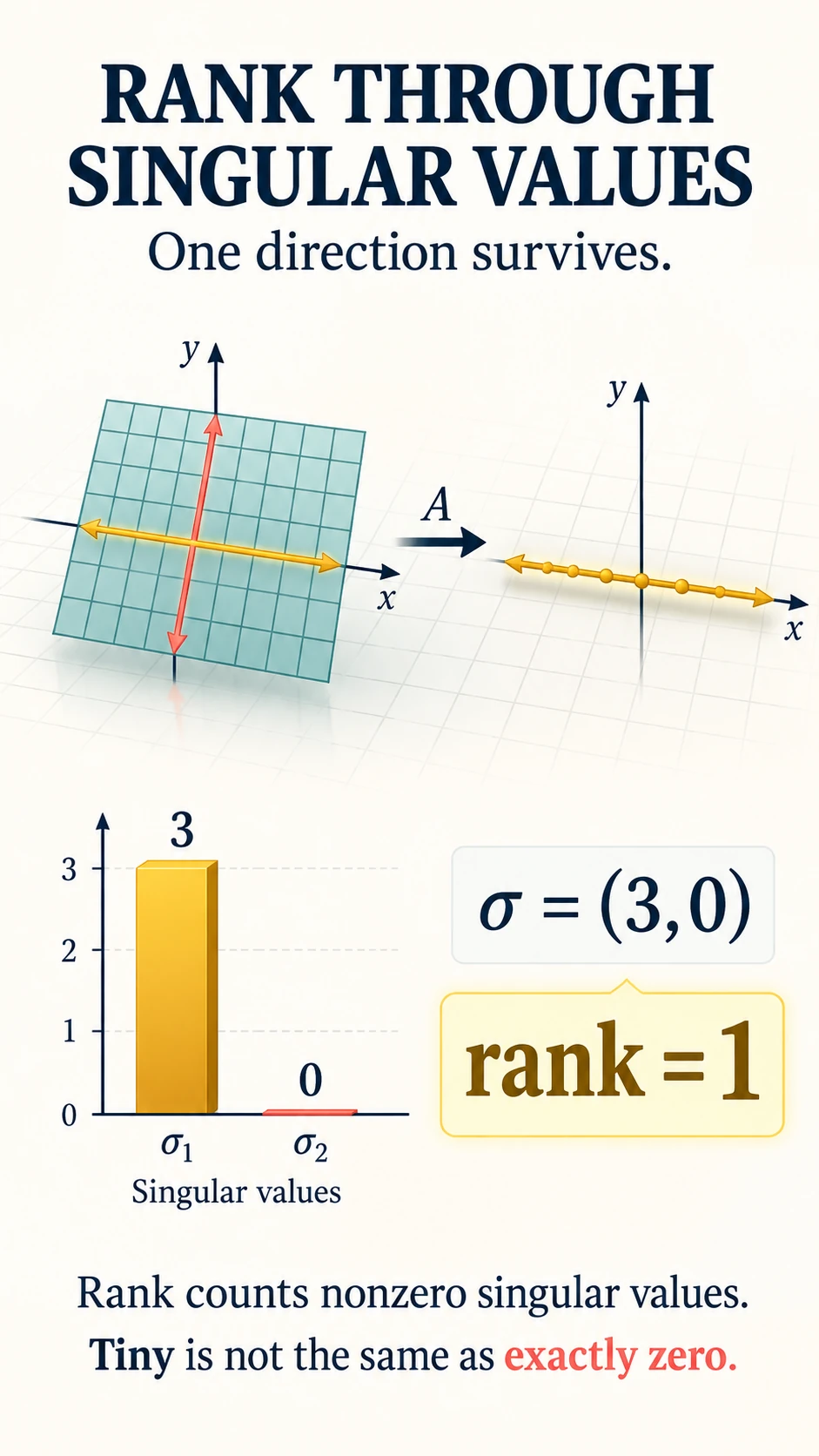 Rank Through Singular Values