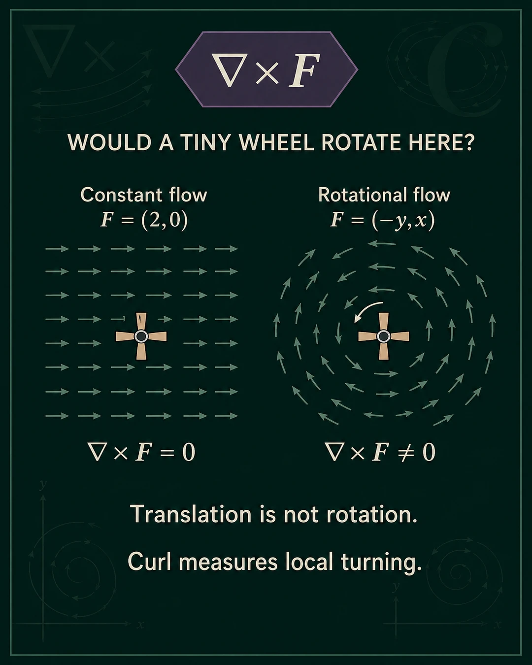 Curl asks whether a tiny wheel turns